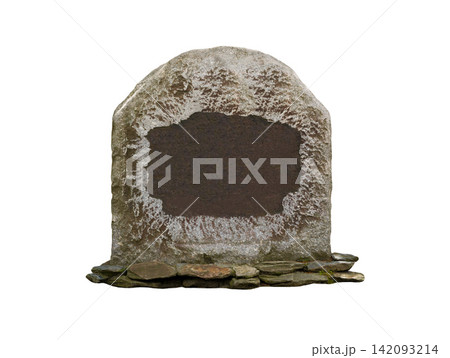 Granite stone isolated on white background 142093214