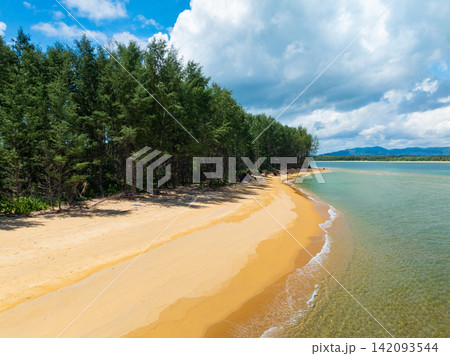 Summer sea in sunny day Drone view landscape nature background Summer sea in sunny day Drone view landscape nature background 142093544