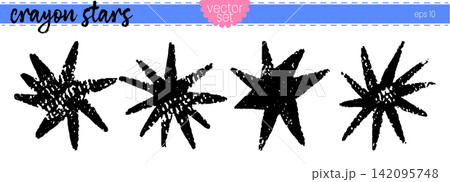 Star cut scrapbook with whimsical paper shape and doodle element sticker. Collage starburst distress with gleam kid sparkle and marker school handdrawn. Texture vintage star with bundle ink. 142095748