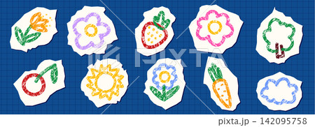 Strawberry paw cherry for crayon rainbow sun and kid carrot heart. Draw painting child for pastel element school and figure cute paint. Sketch sticker border for collage hand drawing. Strawberry paw cherry for crayon rainbow sun and kid carrot heart. Draw painting child for pastel element school and figure cute paint. Sketch sticker border for collage hand drawing. 142095758