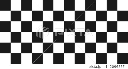 Checker shape bg with geometric seamless pattern for modern chess. Race flag design abstract chequered background through white. Black elements by vintage poster style. Checker shape bg with geometric seamless pattern for modern chess. Race flag design abstract chequered background through white. Black elements by vintage poster style. 142096235