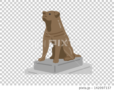 忠犬八公雕像的插圖 忠犬八公雕像的插圖 142097137