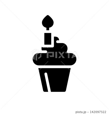 Cupcake icon design template Cupcake icon design template 142097322