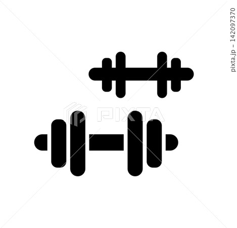Dumbbell icon design template Dumbbell icon design template 142097370