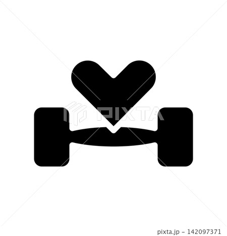 Dumbbell icon design template 142097371