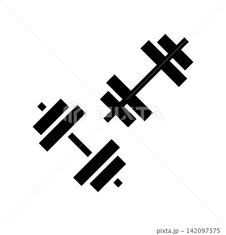 Dumbbell icon design template 142097375