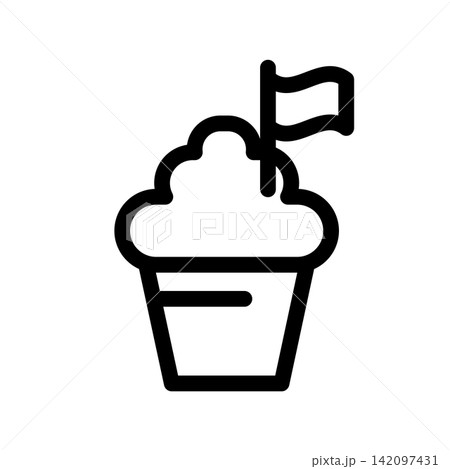 Cupcake icon design template 142097431