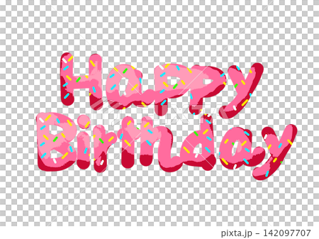 Happy Birthday, logo, candy-style Happy Birthday, logo, candy-style 142097707