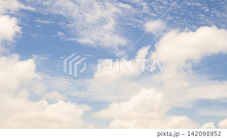 beautiful blue sky with clouds background beautiful blue sky with clouds background 142098952