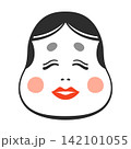お多福のイラスト　おかめのお面 142101055