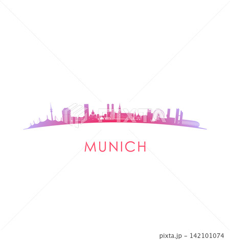 Munchen skyline silhouette. Munchen skyline silhouette. 142101074