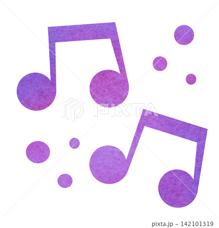 綺麗な水彩模様の音符のアイコンのイメージのイラスト 綺麗な水彩模様の音符のアイコンのイメージのイラスト 142101319