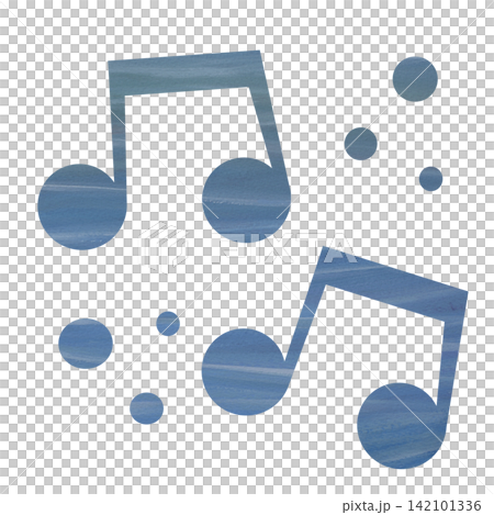 An illustration of a musical note icon with a beautiful watercolor pattern. An illustration of a musical note icon with a beautiful watercolor pattern. 142101336