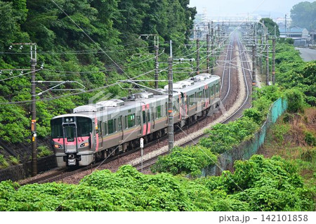 山陽本線 たつの市を行く 新型近郊電車 山陽本線 たつの市を行く 新型近郊電車 142101858