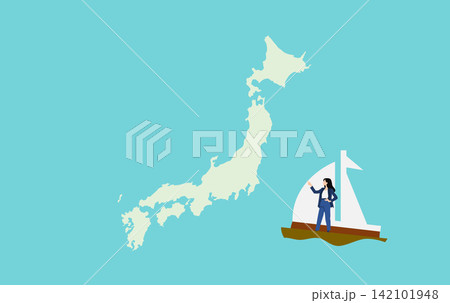 日本地図のグラフィック素材イラスト 日本地図のグラフィック素材イラスト 142101948
