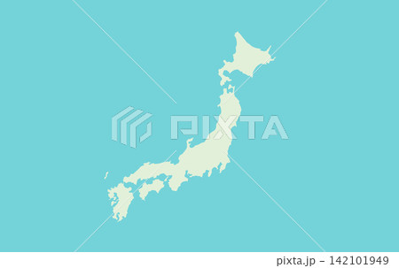 日本地図のグラフィック素材イラスト 142101949