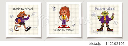 Back to School Animal Student Character Poster Set 142102103
