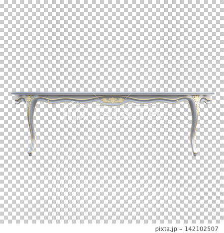 diner table isolated on transparent background, 3D illustration, cg render 142102507