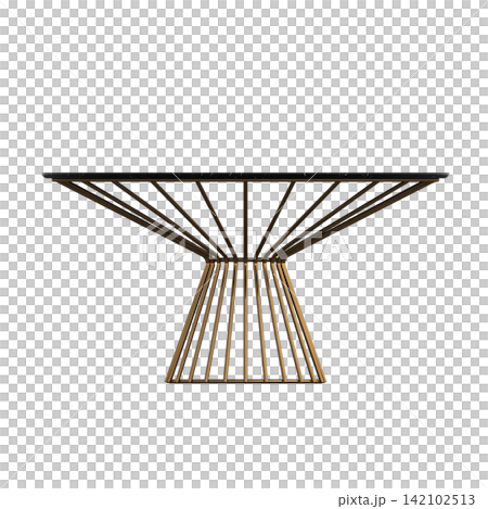 diner table isolated on transparent background, 3D illustration, cg render diner table isolated on transparent background, 3D illustration, cg render 142102513