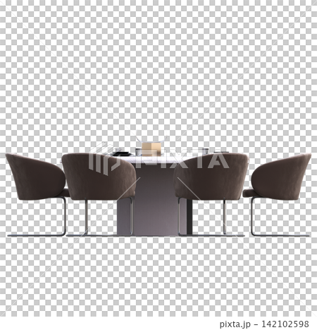 diner table isolated on transparent background, 3D illustration, cg render diner table isolated on transparent background, 3D illustration, cg render 142102598