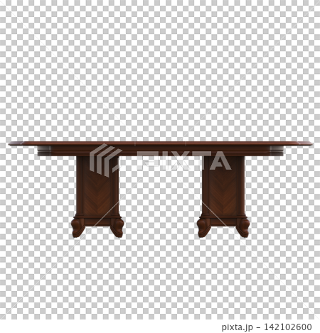 diner table isolated on transparent background, 3D illustration, cg render diner table isolated on transparent background, 3D illustration, cg render 142102600