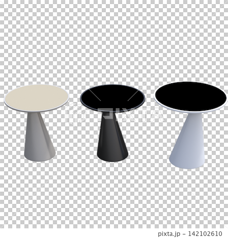 diner table isolated on transparent background, 3D illustration, cg render 142102610
