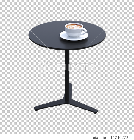 coffee table isolated on transparent background, 3D illustration, cg render coffee table isolated on transparent background, 3D illustration, cg render 142102723