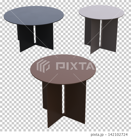 coffee table isolated on transparent background, 3D illustration, cg render coffee table isolated on transparent background, 3D illustration, cg render 142102724