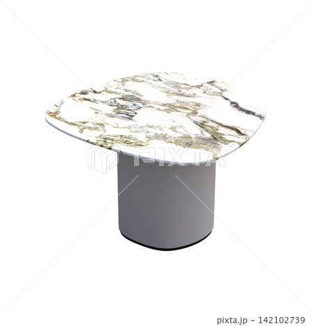 coffee table isolated on transparent background, 3D illustration, cg render 142102739