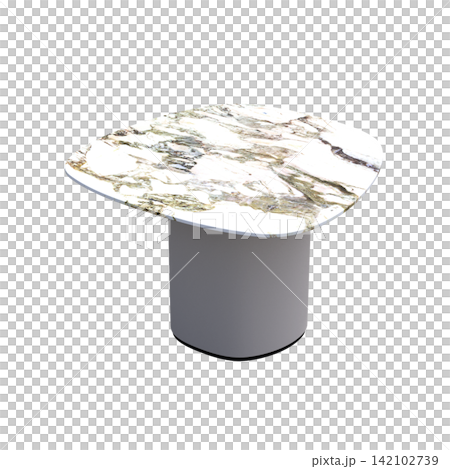 coffee table isolated on transparent background, 3D illustration, cg render 142102739