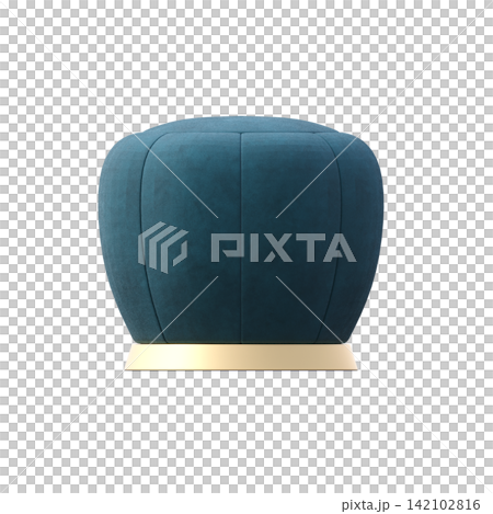 soft pouf isolate on a transparent background, interior furniture, 3D illustration, cg render soft pouf isolate on a transparent background, interior furniture, 3D illustration, cg render 142102816