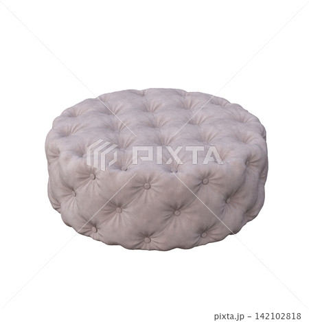 soft pouf isolate on a transparent background, interior furniture, 3D illustration, cg render soft pouf isolate on a transparent background, interior furniture, 3D illustration, cg render 142102818