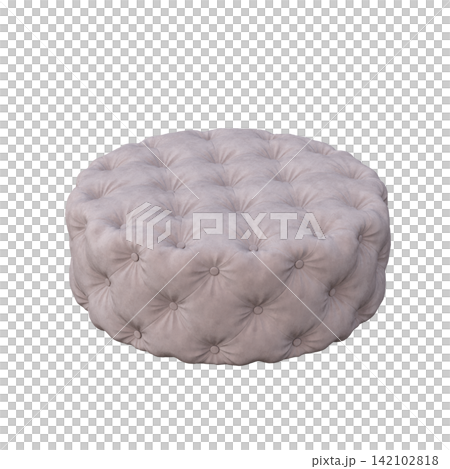 soft pouf isolate on a transparent background, interior furniture, 3D illustration, cg render soft pouf isolate on a transparent background, interior furniture, 3D illustration, cg render 142102818
