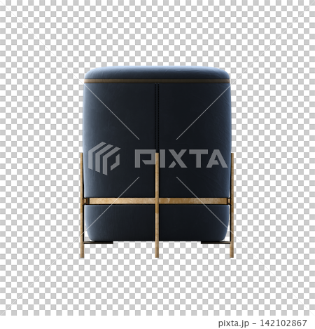 soft pouf isolate on a transparent background, interior furniture, 3D illustration, cg render soft pouf isolate on a transparent background, interior furniture, 3D illustration, cg render 142102867