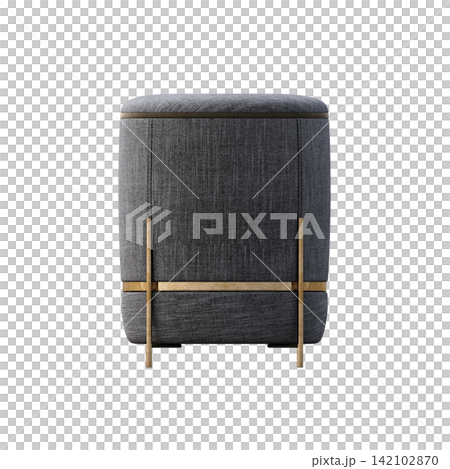 soft pouf isolate on a transparent background, interior furniture, 3D illustration, cg render soft pouf isolate on a transparent background, interior furniture, 3D illustration, cg render 142102870