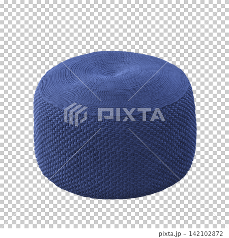 soft pouf isolate on a transparent background, interior furniture, 3D illustration, cg render soft pouf isolate on a transparent background, interior furniture, 3D illustration, cg render 142102872