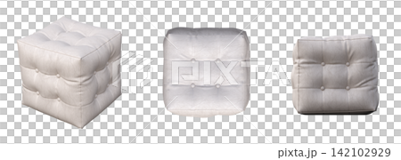 soft pouf isolate on a transparent background, interior furniture, 3D illustration, cg render soft pouf isolate on a transparent background, interior furniture, 3D illustration, cg render 142102929