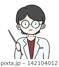 眼科医のイラスト　上半身 142104012