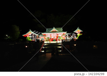 足利織姫神社の夜景 足利織姫神社の夜景 142104299