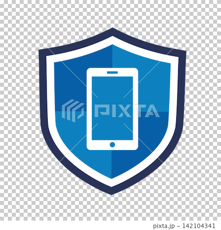 The shield icon represents smartphone security and personal information protection. The shield icon represents smartphone security and personal information protection. 142104341