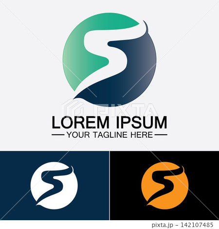 Business corporate letter S logo design vector. 142107485