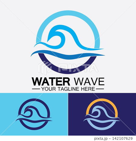Water wave icon vector Water wave icon vector 142107629