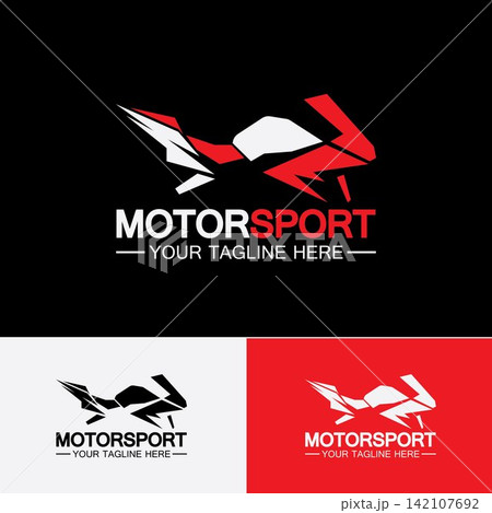 Motorcycle Sport Logo Symbol Vector illustration Design Template Motorcycle Sport Logo Symbol Vector illustration Design Template 142107692