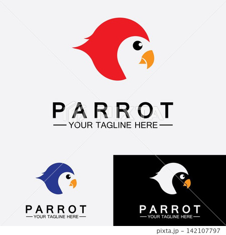 Parrot Logo Design Vector Template Parrot Logo Design Vector Template 142107797