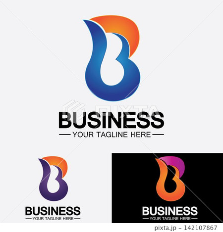 Abstract letter b logo vector. B logo symbol icon design template. Abstract letter b logo vector. B logo symbol icon design template. 142107867