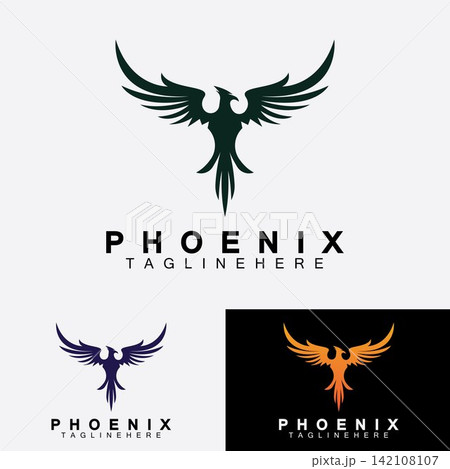 Phoenix logo Vector Illustration Design Template 142108107