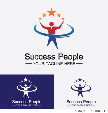 Success People Logo Vector  Design Template 142108361
