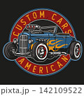 American custom car round emblem 142109522