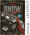 American custom car show colorful poster 142109525