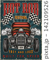 American custom cars vintage colorful poster 142109526